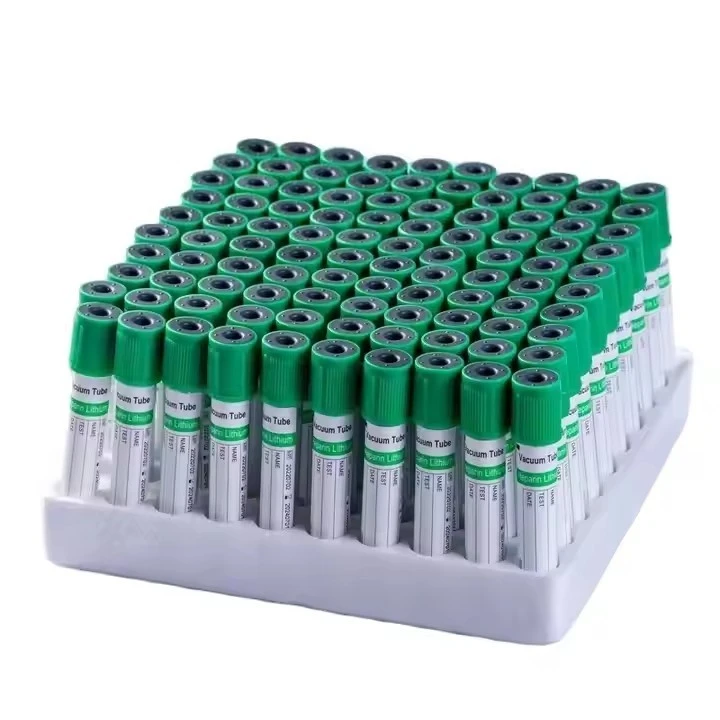 Heparin Lithium/Sodium Tube Glass Or Plastic Vacuum Blood Sample Collection Tube