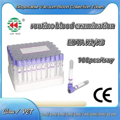 도매 가격 정확한 혈액 검사를위한 신뢰할 수있는 EDTA 튜브