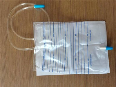 소변 수집기 2000ML 병원 ​​카테터 배수 의료용 소모품 PVC 플라스틱 폴리머 소변 백